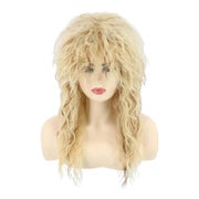 Perücke Mullet 80er Tina Rock Diva Lockig Lang Herren beige 1 St