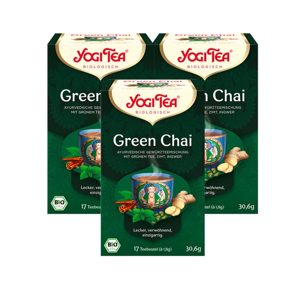 Yogi Tea - Green Chai Bio Gewürztee | 3 x 30,6g 3x17 St