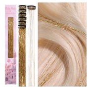 Haarlametta Clip In Glitzer Champagner 60cm - 6 Clips C-#Cha 1 St