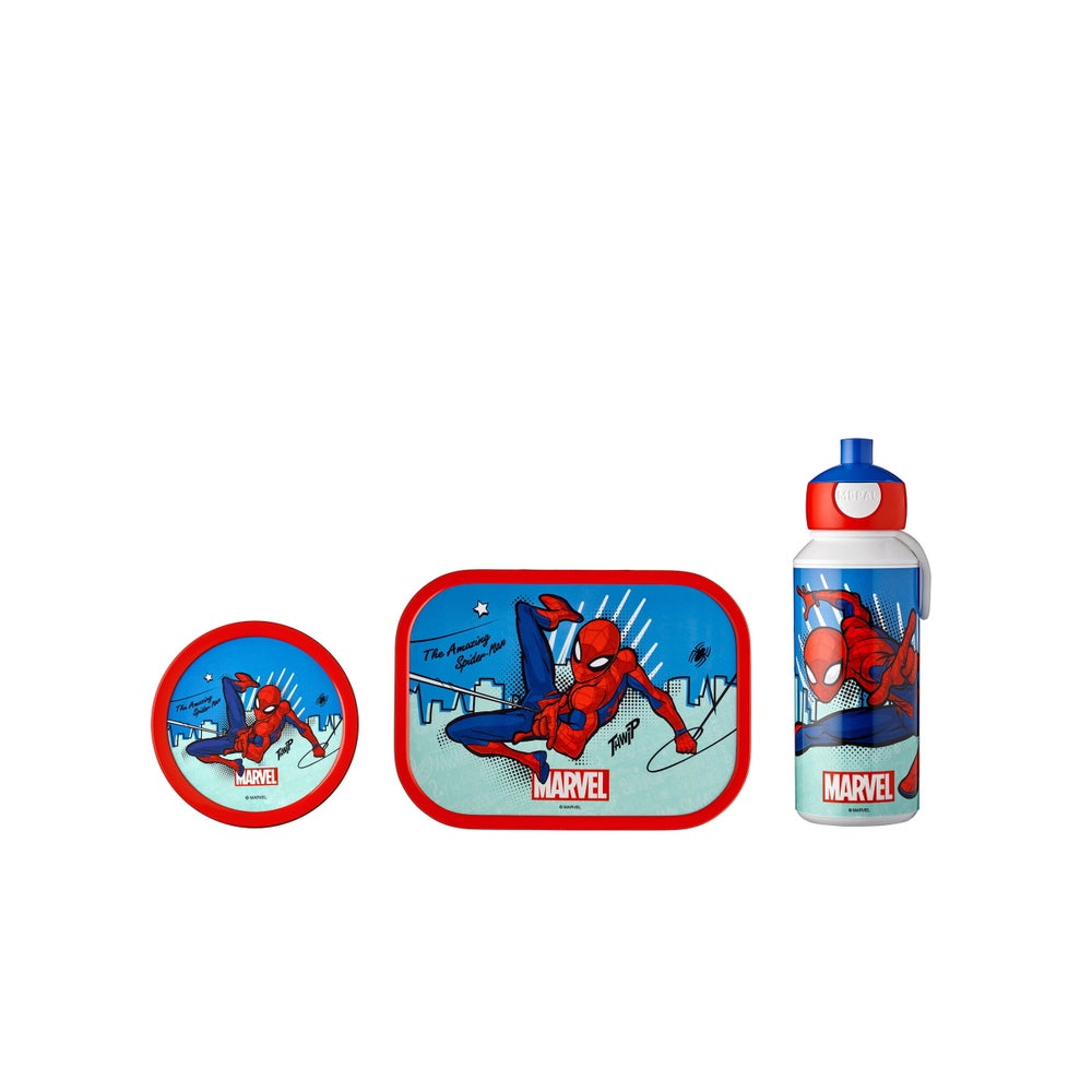 Mepal Lunchset Campus (Trinkflasche, Brotdose, Fruchtbox) Spiderman