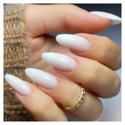 Kunstnägel 24 Mandel Stiletto Kurz Weiß Ombre UV Gel allmähl 1 St