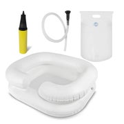 Produktabbildung: Pulox Haarwaschbecken - Mobile Patientendusche im Komplett-Set mit Zubehör 1 St