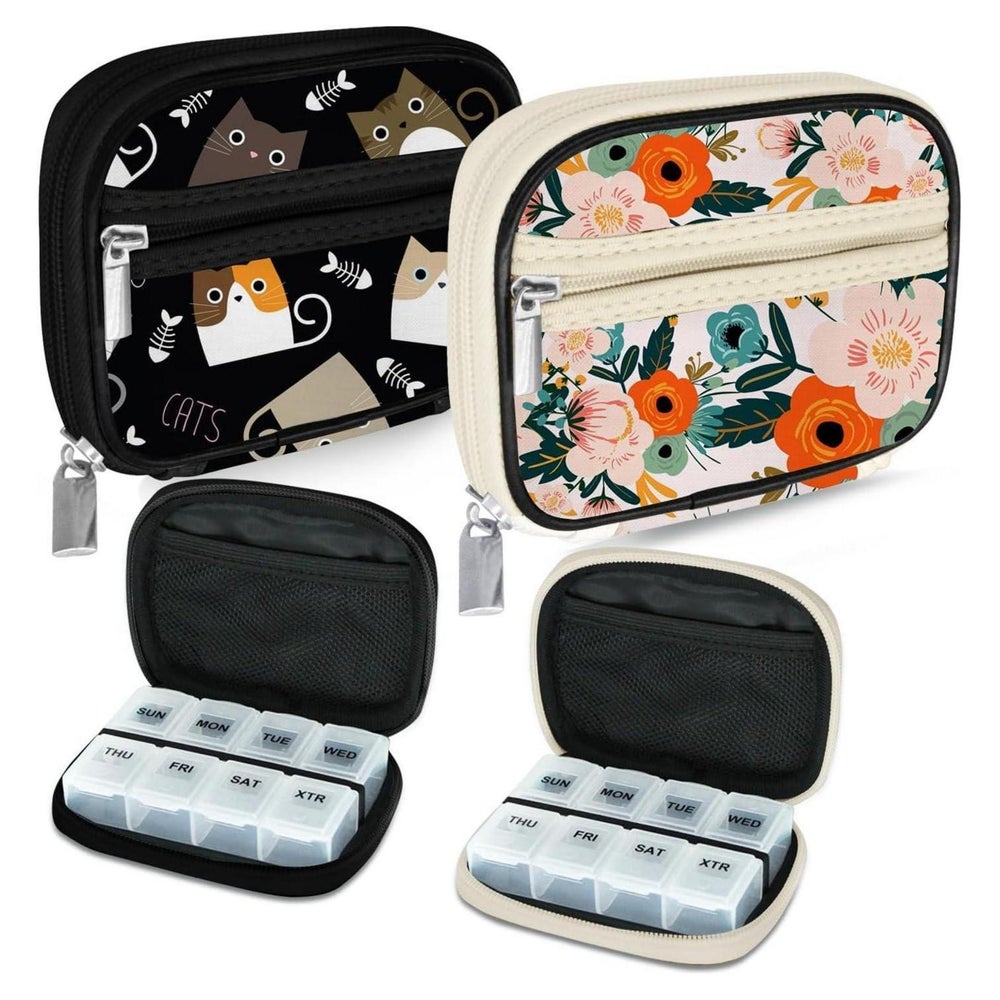 Serfeymi Tablettenbox 7 Tage Fischöl-Schwarz Blüte 01 1 St