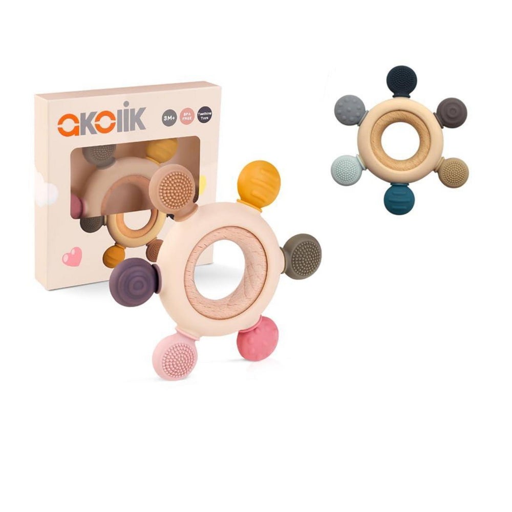 Beißring Baby Silikon Zahnen Spielzeug BPA frei 1 St