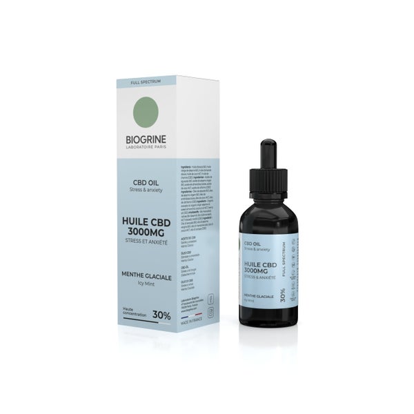 BIOGRINE CBD-ÖL 30 % PREMIUM Eis-Minz 10 ml