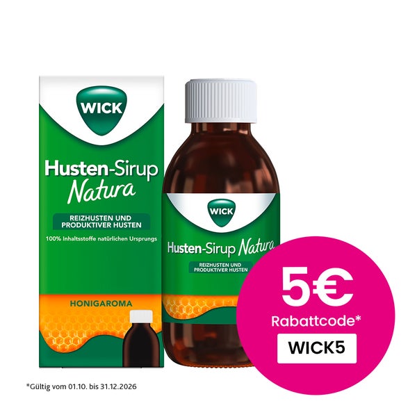WICK Husten-Sirup Natura mit Honiggeschmack ab 12 Jahren 140 ml
