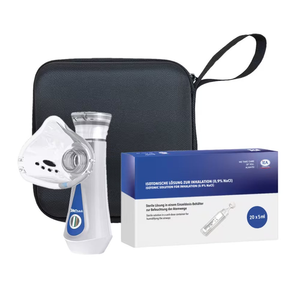 IEA Medical - Bundle - Travelcase, Inhalator JM-06802 & Kochsalzlösung 1 St