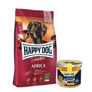 Happy Dog Sensible Africa + Happy Dog Snack Drink Hähnchen 13 kg