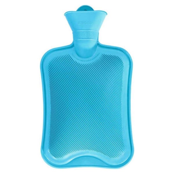 Wärmflasche ohne Bezug 2L Blau Naturkautschuk Bettflasche 1 St