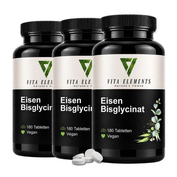 Eisen Bisglycinat Tabletten 3er Set 180 St