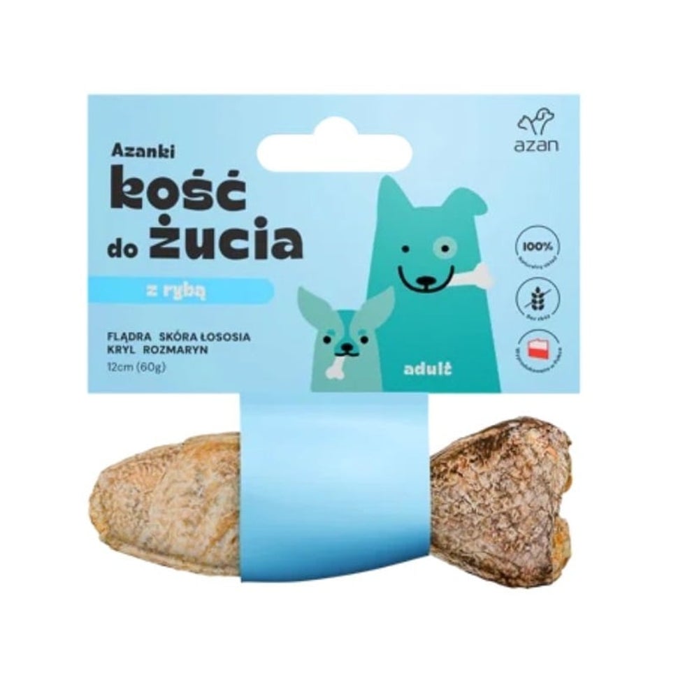 AZANKI Flunder Fischknochen für Hunde 12cm 0,06 kg
