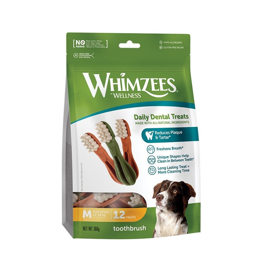 WHIMZEES Hunde-Kauzahnbürste M 12 Stück 0,36 kg