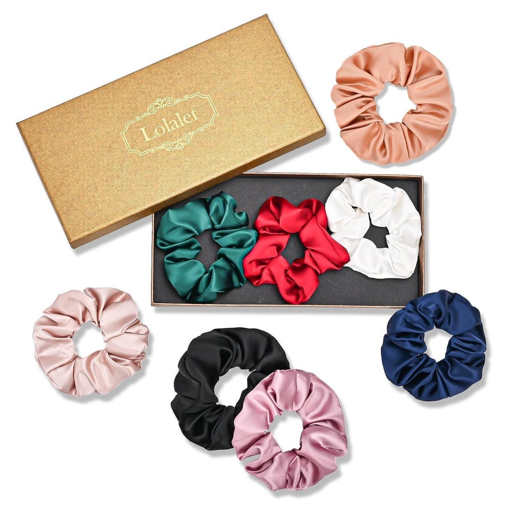 8er Set Lolalet Seide Scrunchies Damen Satin Haargummis 8 Fa 1 St