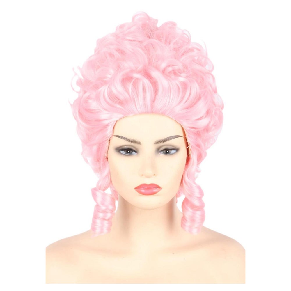 Perücke Damen Bienenstock Vintage Barock blond Locken Rosa 1 St