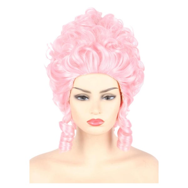 Perücke Damen Bienenstock Vintage Barock blond Locken Rosa 1 St