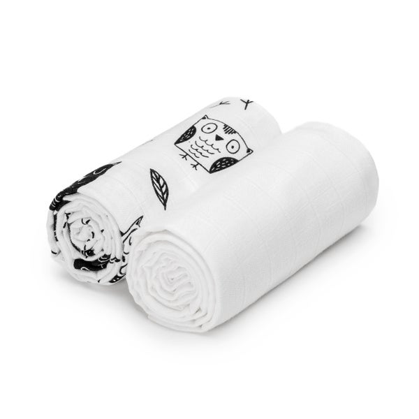 T-TOMI Mulltücher EXCLUSIVE COLLECTION Owls 2 St