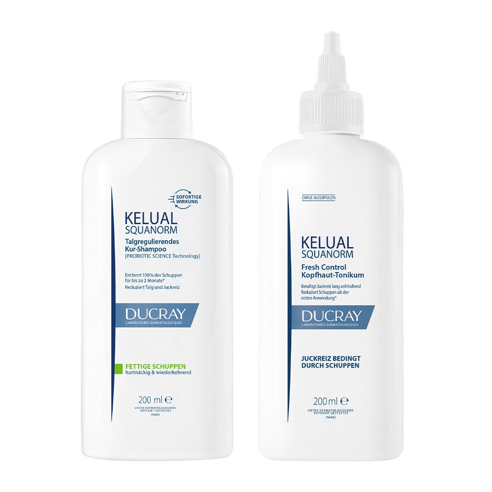 DUCRAY KELUAL Fettige Schuppen Set 1 Set