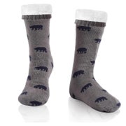 Wintersocken Herren Thermo Innenfrottee Antirutschsohle Bär 1 St