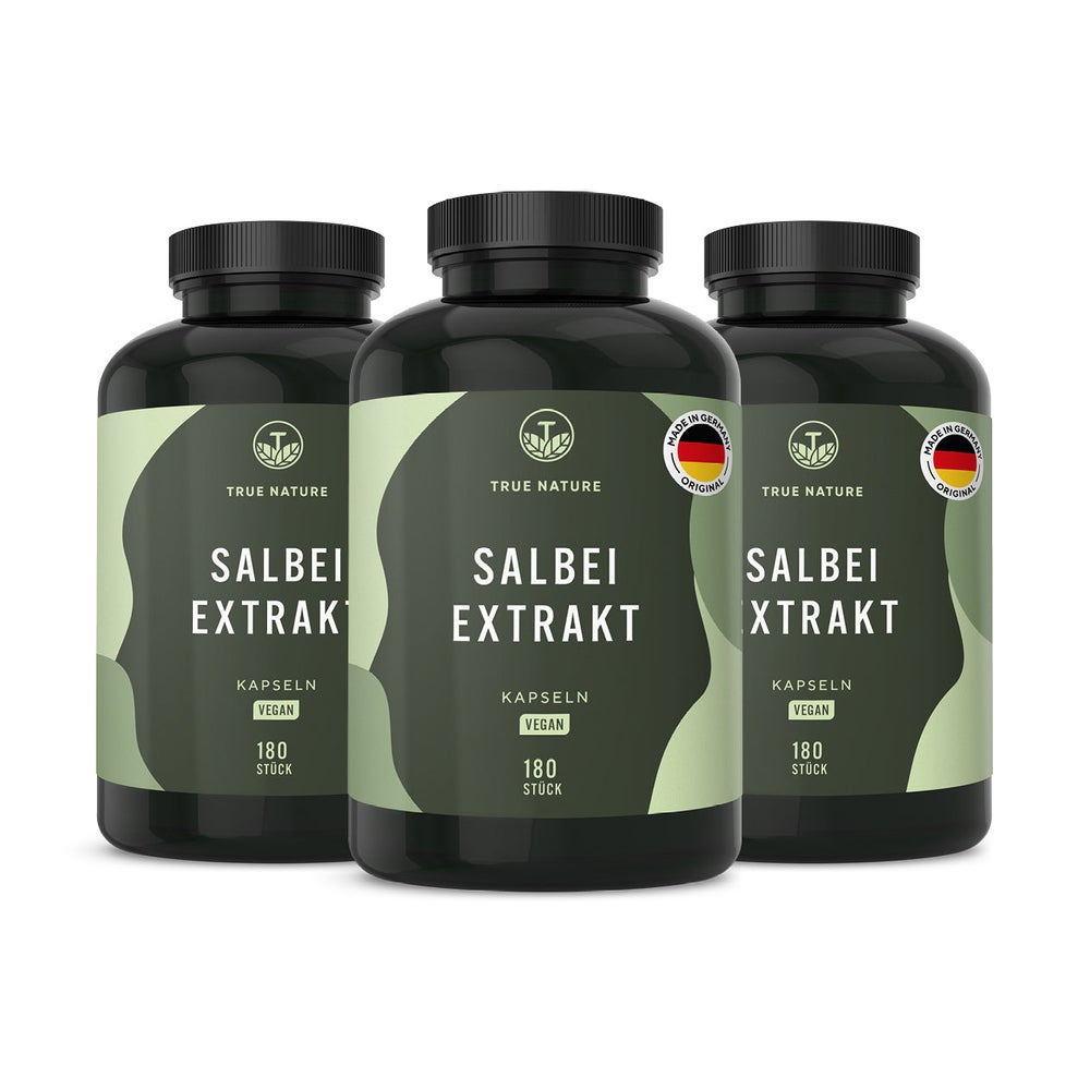 Salbei Kapseln Vegan, 12mg ätherische Öle, 18 Monate Vorrat