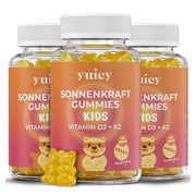 Produktabbildung: yuicy® Kids Sonnenkraft – Vitamin D3 + K2 Gummibärchen 180 St