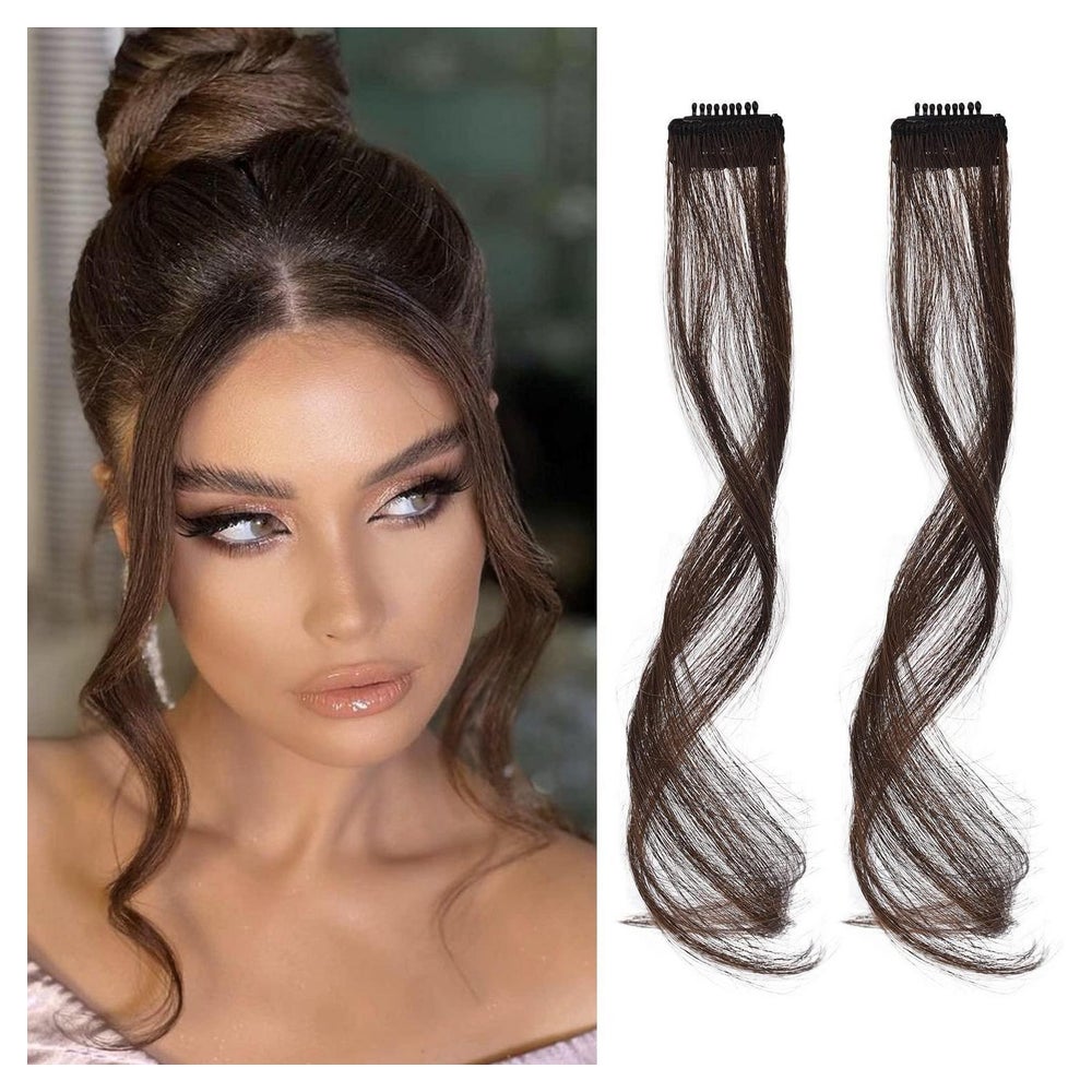 Pony Haarspangen Clipin Side Air Bangs 30 CM Dunkelschokolad 1 St