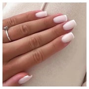 Künstliche Nägel 24 Weiß French Eckig Glossy 12Milky&amp;squ 1 St