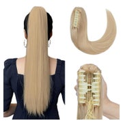 Pferdeschwanz Echthaar Clip 35cm 613 Blond 35cm #613 Hellblo 1 St