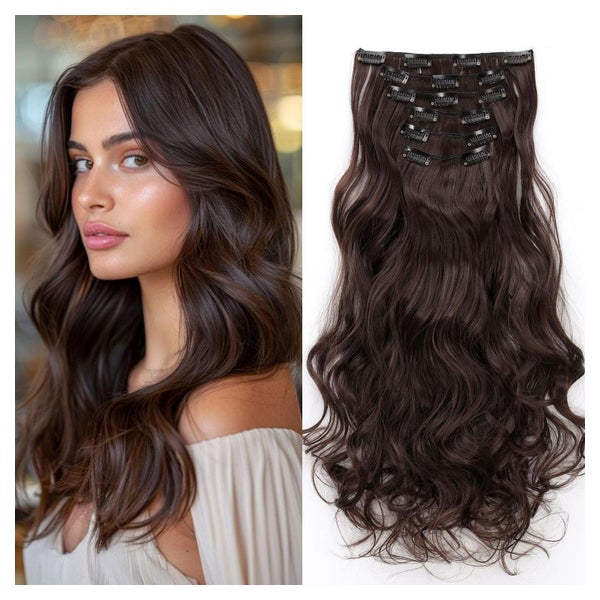Clip in Extensions Haarteil 6 Teile Gewellt 48 cm Mittel bra 1 St