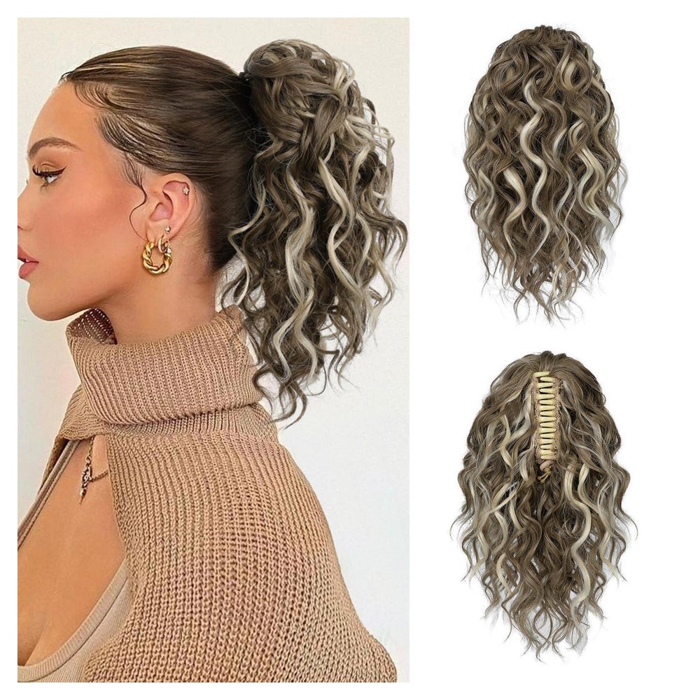 Pferdeschwanz Haarverlängerung Kinnclip 31 CM Mittelbraun As 1 St