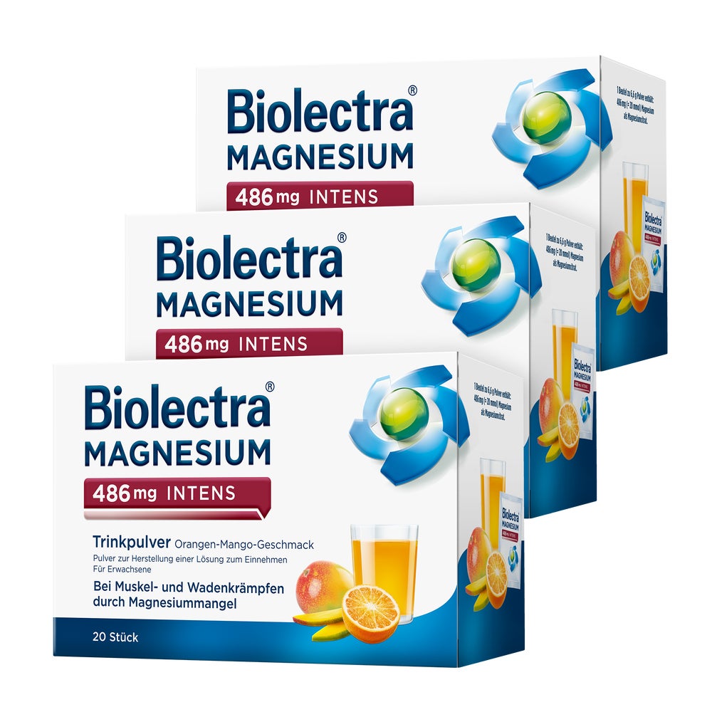 Biolectra Magnesium 486 mg Dreierpack 3X20 St