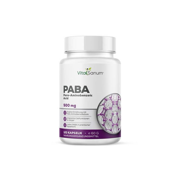 VitaSanum®-  PABA (Para-Aminobenzoesäure) 500 mg 120 Kapseln  St