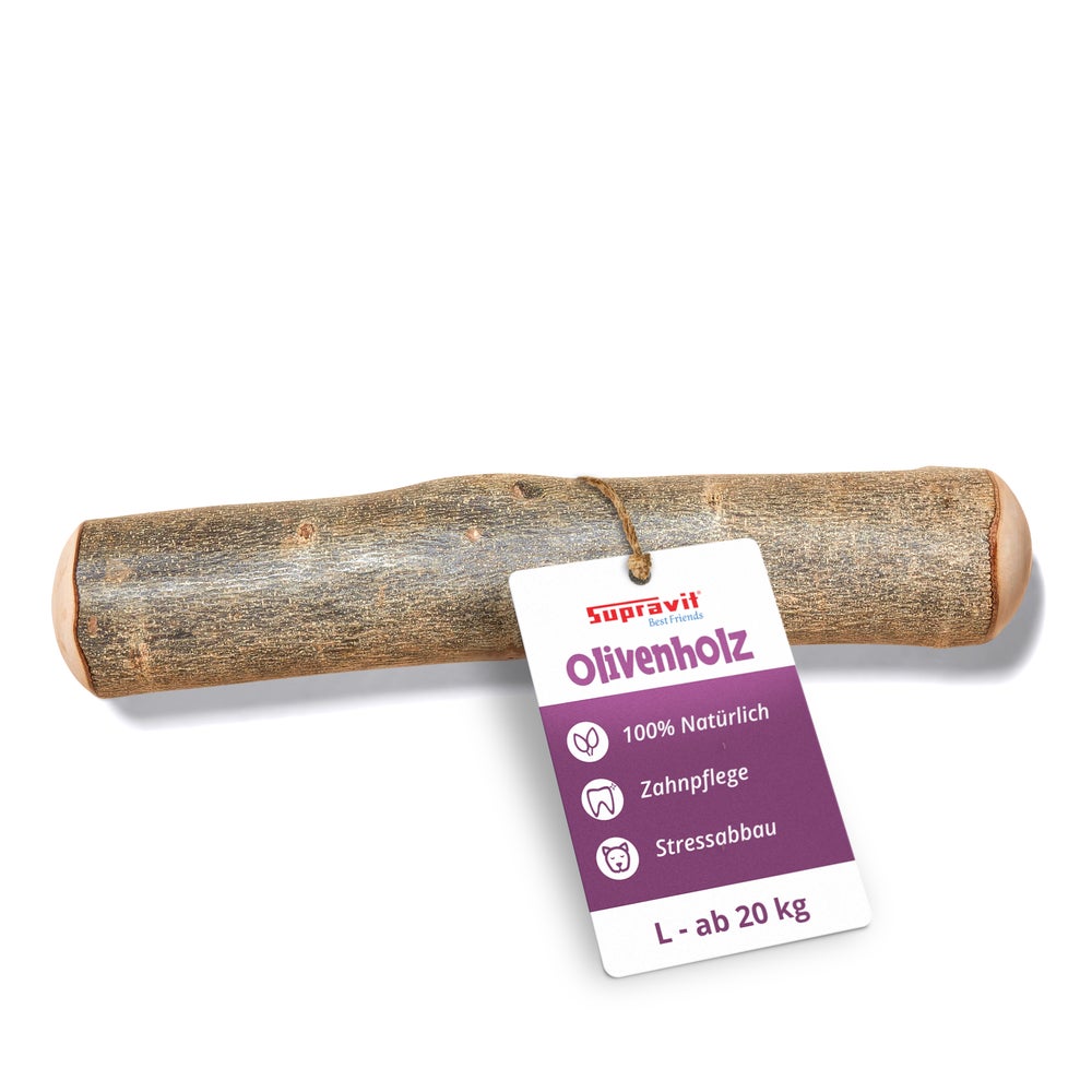 Supravit Olivenholz Hundespielzeug L | Natürliches Kauholz 1 St