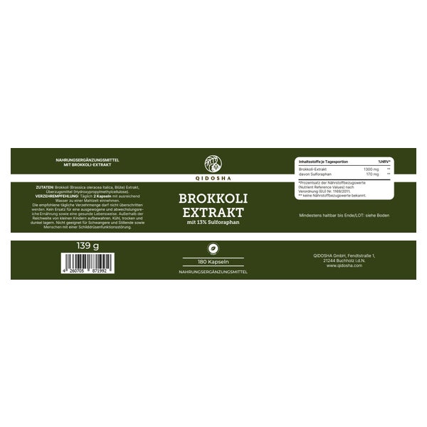 Brokkoli Extrakt mit 13% Sulforaphan 124 g