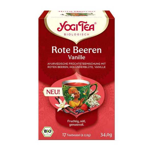 Yogi Tea - Rote Beeren Vanille Bio Früchtetee 17X2,0 g