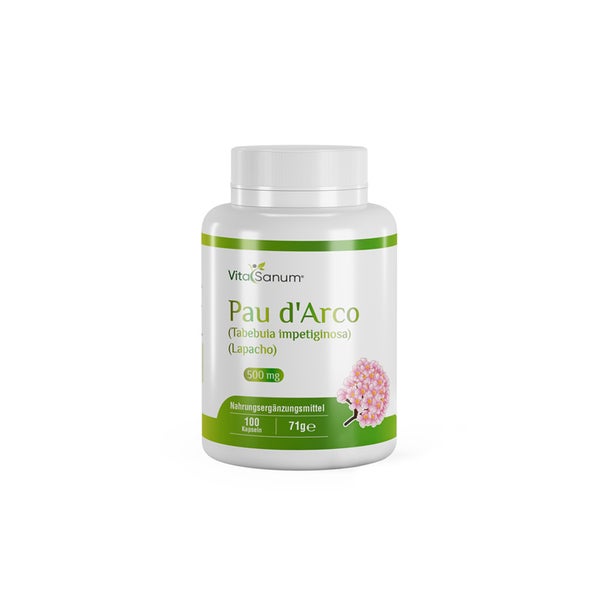 VitaSanum® Pau d'Arco (Tabebuia impetiginosa) 500 mg 100 Kap  St