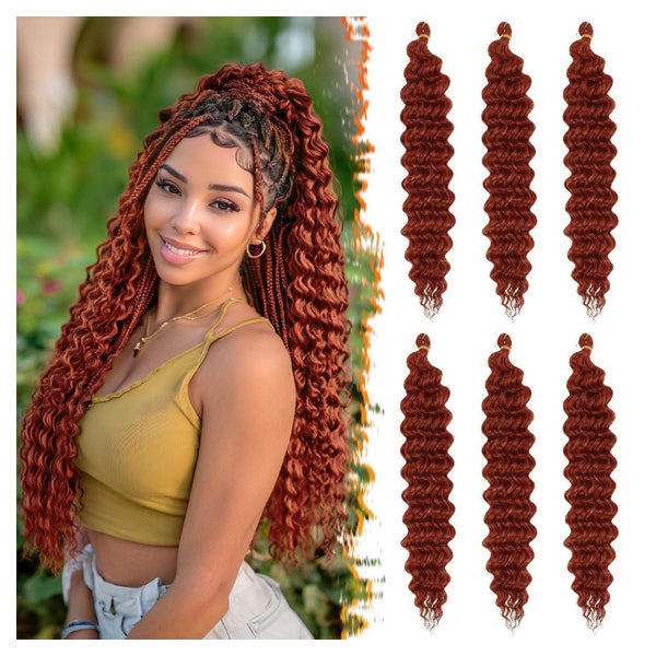 Haarverlängerungen Crochet Hair Deep Wave Braids 55cm 350# K 1 St