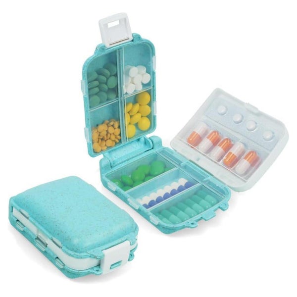 Pillendose 7 Tage Morgens Abends 8 Fächer 3 Schichten Klein 1 St