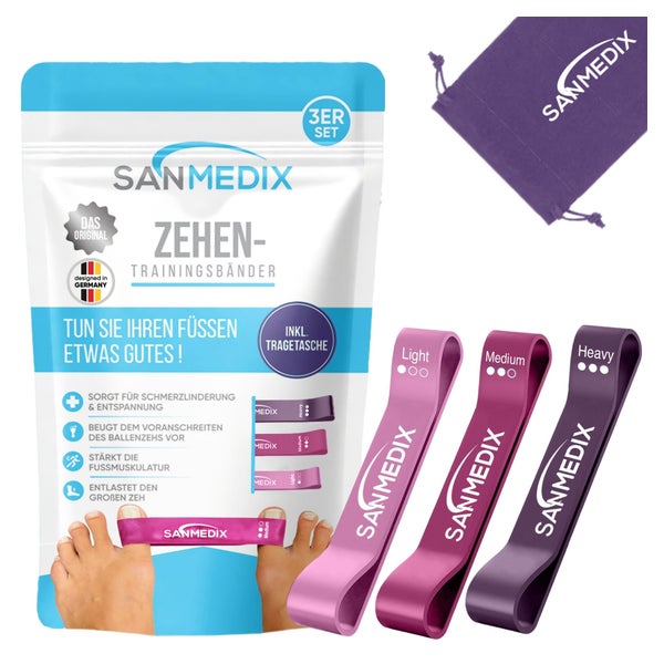 Sanmedix® Hallux Valgus Trainingsband-Set 3 St