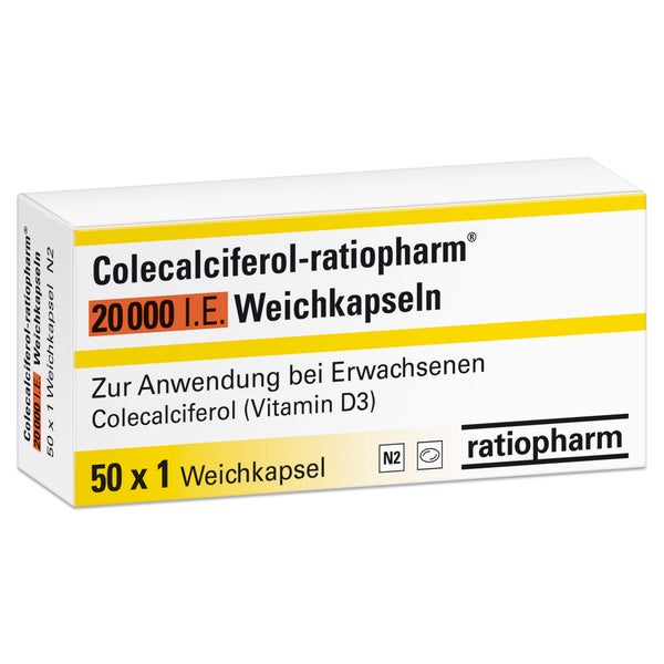 Colecalciferol-ratiopharm 20.000 I.e. Weichkapseln 50 St