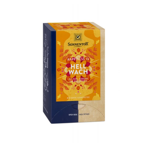Sonnentor Happiness Is Hellwach Mate-gewürztee Bio 18 St