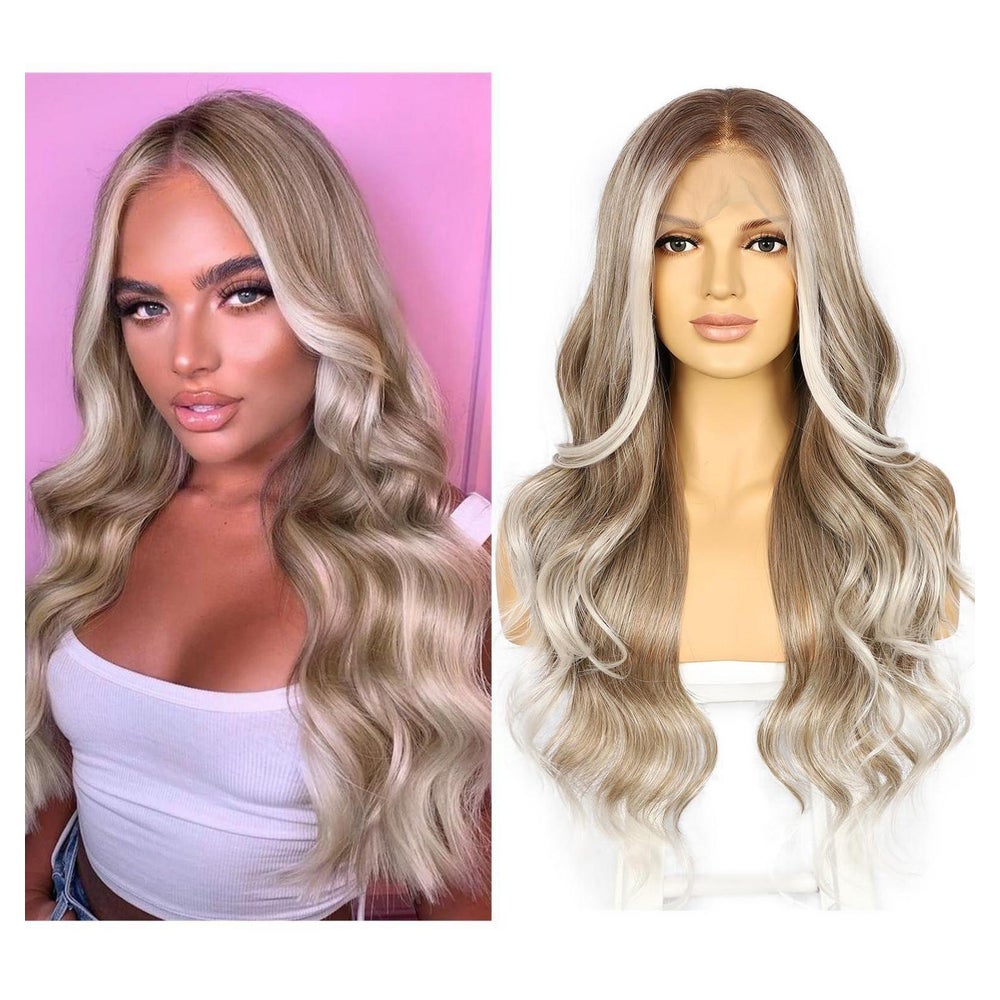 Perücke Lace Front 13x4 Balayage 26inch Damen Graubraun 1 St