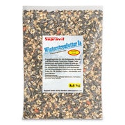 Supravit Winterfutter | Streufutter für Wildvögel mit Sonnenblumenkerne, Erdnüsse, Hanfsamen, Rosinen & mehr | energiereiches Wildvogelfutter im Winter 1 kg