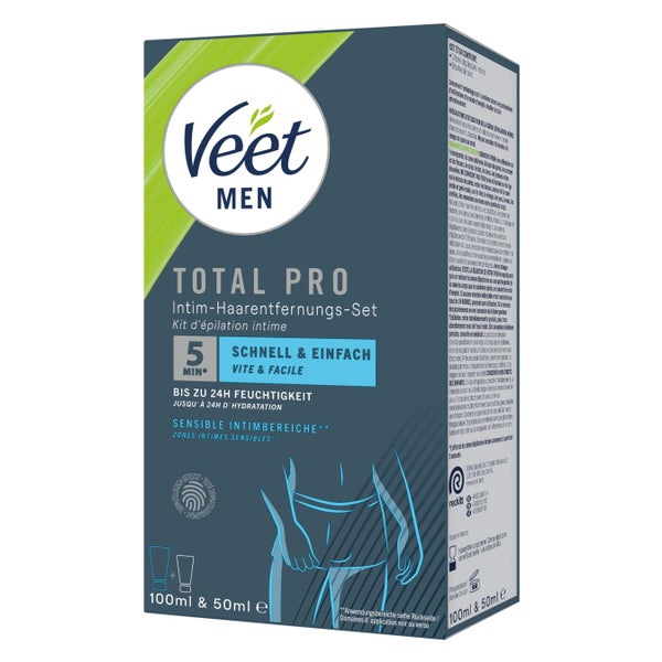 Veet - Men TOTAL PRO Intim-Haarentfernungs-Set 150 ml