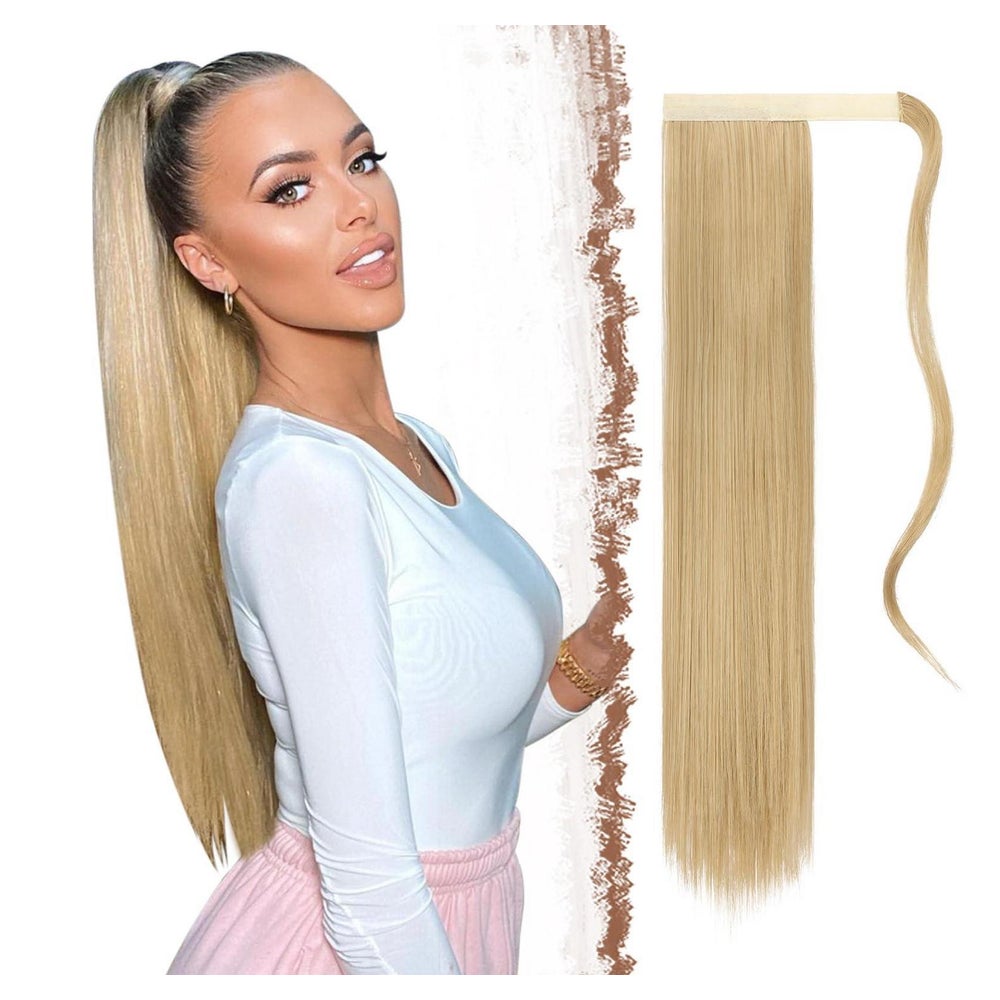 Pferdeschwanz Haarteil Zopf 60 cm 22 613# Mittelblond & Blei 1 St