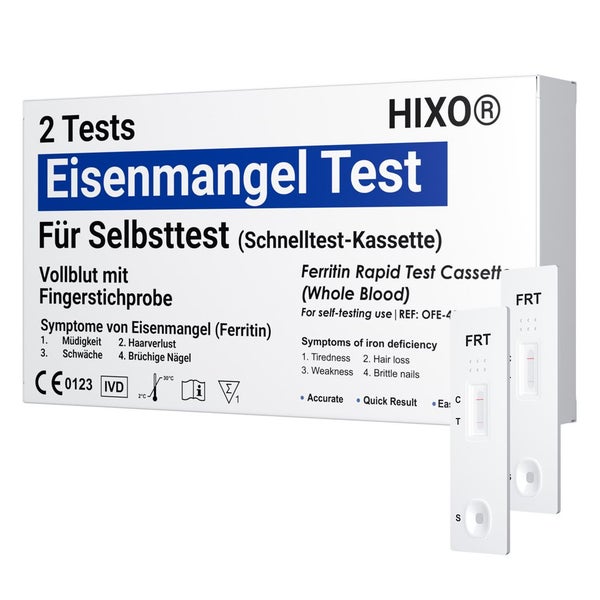 HIXO Eisenmangel (Ferritin) Selbsttest – Schnelltest 2 St
