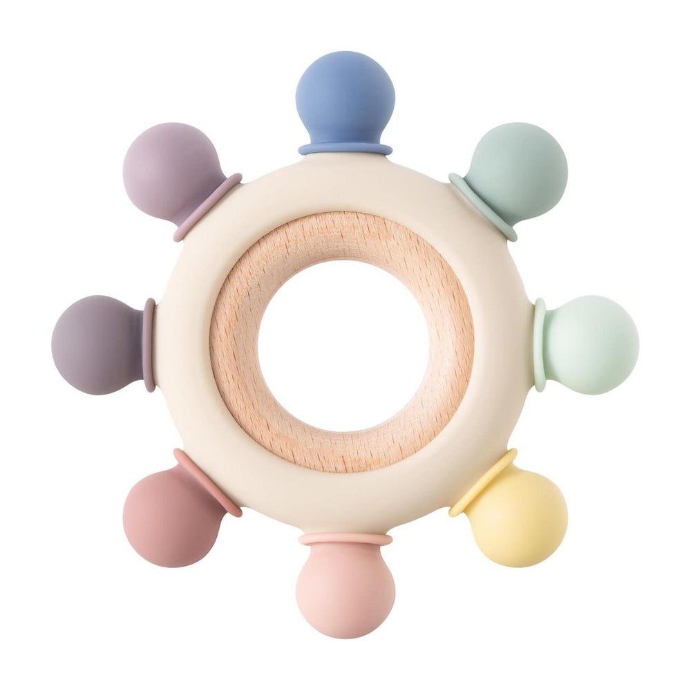 Beißring Silikon BPA frei Baby Spielzeug Greifling 1 St