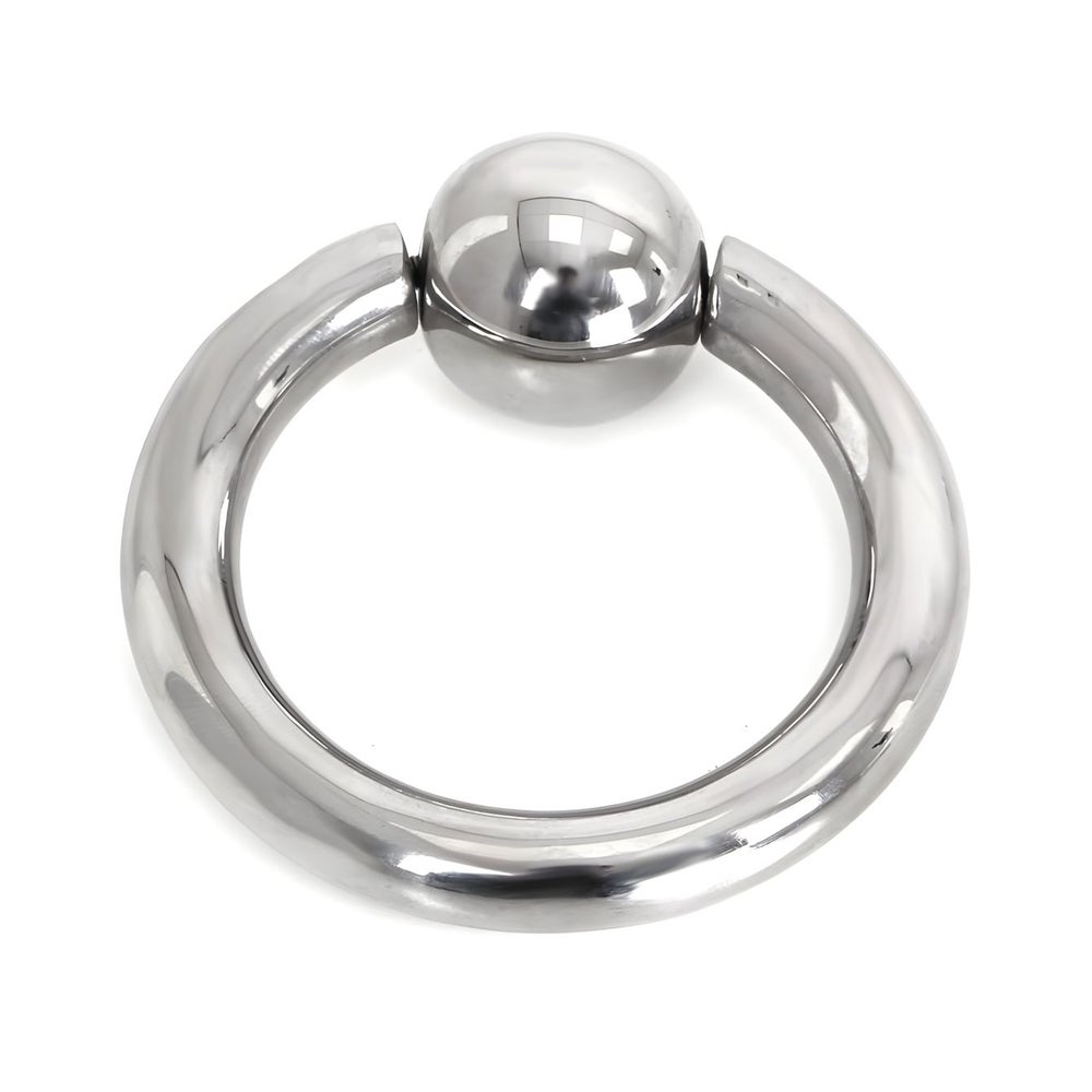 XX-DREAMSTOYS - Penisring "Hex" aus Stahl mit Kugel 1 St