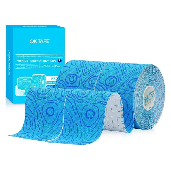 OK TAPE Kinesiologie Tape (2 Rollen, 5cm x 5m) - Wasserfest & Hautfreundlich