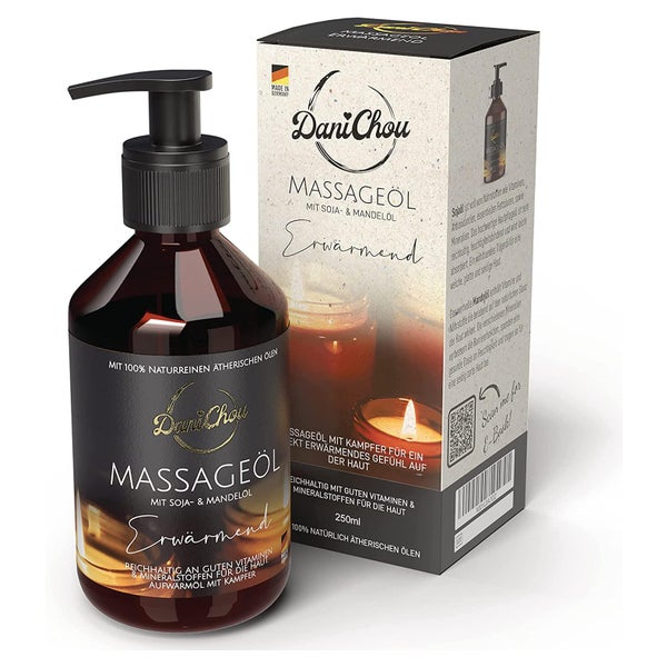 DaniChou Massageöl Erwärmend mit Kampfer 250 ml