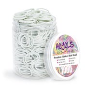 HOYOLS 1/2 Zoll Weiße Gummibänder Haarkrawatten 1000 1 St